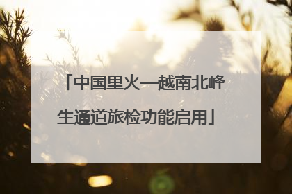 中国里火—越南北峰生通道旅检功能启用