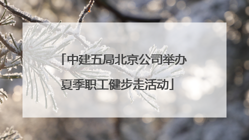 中建五局北京公司举办夏季职工健步走活动
