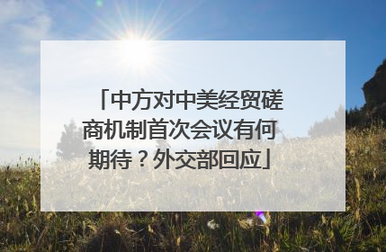 中方对中美经贸磋商机制首次会议有何期待？外交部回应