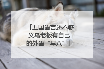 五国语言还不够 义乌老板有自己的外语“早八”