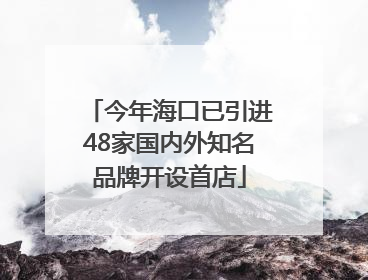 今年海口已引进48家国内外知名品牌开设首店