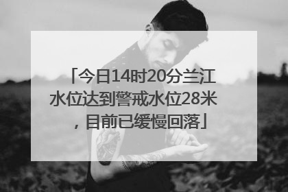 今日14时20分兰江水位达到警戒水位28米，目前已缓慢回落
