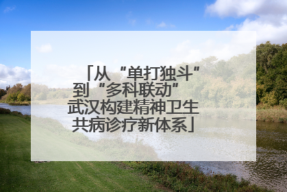 从“单打独斗”到“多科联动” 武汉构建精神卫生共病诊疗新体系