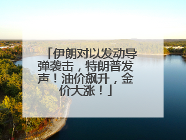 伊朗对以发动导弹袭击，特朗普发声！油价飙升，金价大涨！