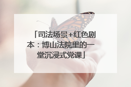 司法场景+红色剧本：博山法院里的一堂沉浸式党课
