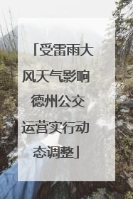 受雷雨大风天气影响 德州公交运营实行动态调整
