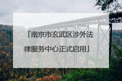 南京市玄武区涉外法律服务中心正式启用