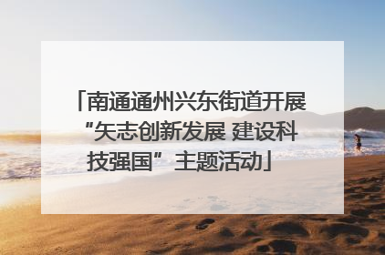 南通通州兴东街道开展“矢志创新发展 建设科技强国”主题活动