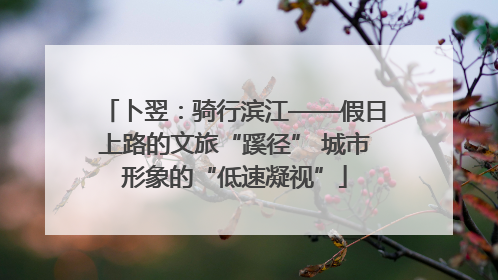 卜翌：骑行滨江——假日上路的文旅“蹊径” 城市形象的“低速凝视”