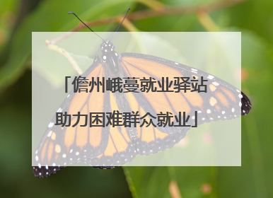 儋州峨蔓就业驿站助力困难群众就业