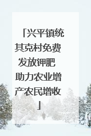 兴平镇统其克村免费发放钾肥 助力农业增产农民增收