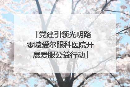党建引领光明路 零陵爱尔眼科医院开展爱眼公益行动
