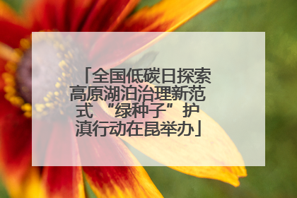 全国低碳日探索高原湖泊治理新范式 “绿种子”护滇行动在昆举办