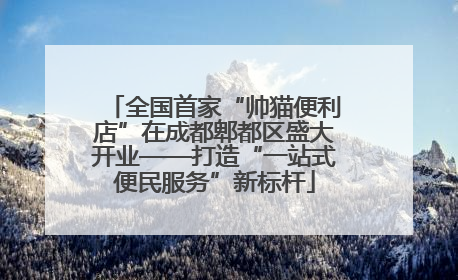 全国首家“帅猫便利店”在成都郫都区盛大开业——打造“一站式便民服务”新标杆