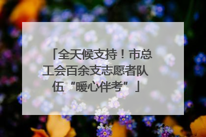 全天候支持！市总工会百余支志愿者队伍“暖心伴考”