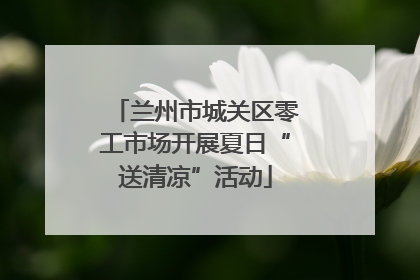兰州市城关区零工市场开展夏日“送清凉”活动