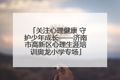 关注心理健康 守护少年成长——济南市高新区心理生涯培训奥龙小学专场