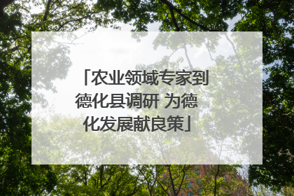 农业领域专家到德化县调研 为德化发展献良策