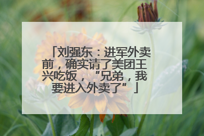 刘强东：进军外卖前，确实请了美团王兴吃饭，“兄弟，我要进入外卖了”