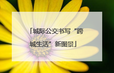 城际公交书写“跨城生活”新图景
