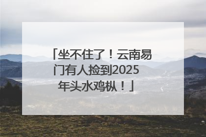 坐不住了！云南易门有人捡到2025年头水鸡枞！