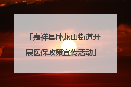 嘉祥县卧龙山街道开展医保政策宣传活动
