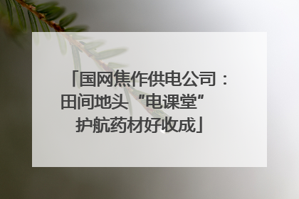 国网焦作供电公司：田间地头“电课堂” 护航药材好收成