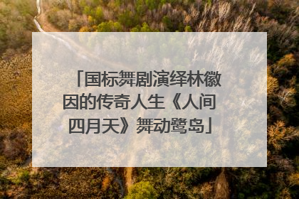 国标舞剧演绎林徽因的传奇人生《人间四月天》舞动鹭岛