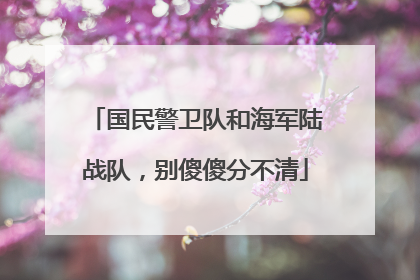 国民警卫队和海军陆战队，别傻傻分不清