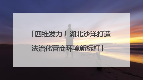 四维发力！湖北沙洋打造法治化营商环境新标杆