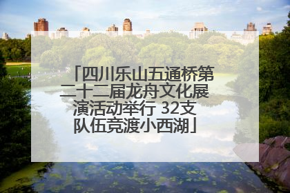 四川乐山五通桥第二十二届龙舟文化展演活动举行 32支队伍竞渡小西湖