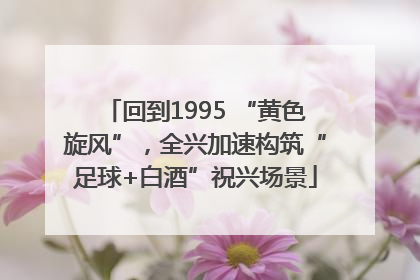 回到1995 “黄色旋风”，全兴加速构筑“足球+白酒”祝兴场景