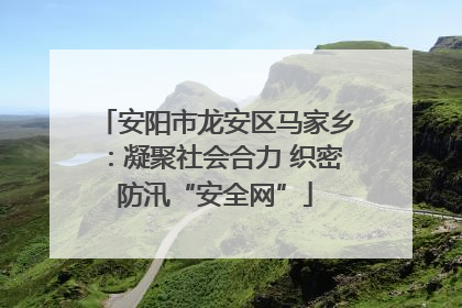 安阳市龙安区马家乡：凝聚社会合力 织密防汛“安全网”