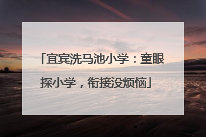 宜宾洗马池小学：童眼探小学，衔接没烦恼