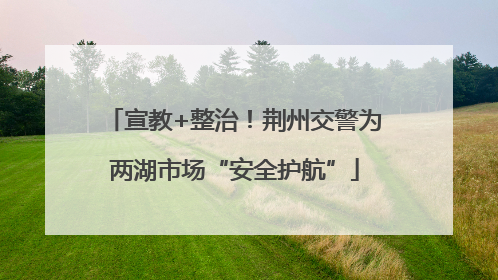 宣教+整治！荆州交警为两湖市场“安全护航”