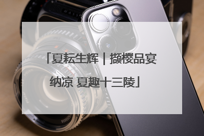 夏耘生辉｜撷樱品宴纳凉 夏趣十三陵