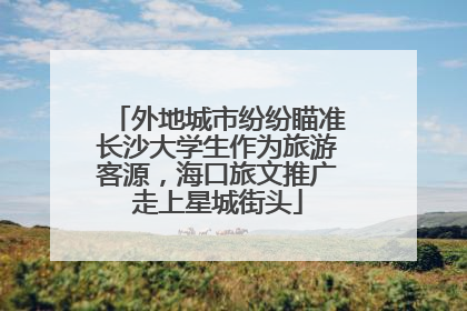 外地城市纷纷瞄准长沙大学生作为旅游客源，海口旅文推广走上星城街头
