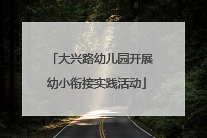 大兴路幼儿园开展幼小衔接实践活动