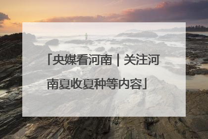 央媒看河南｜关注河南夏收夏种等内容