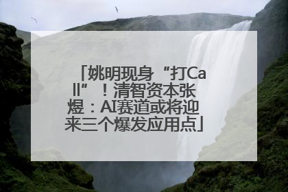 姚明现身“打Call”！清智资本张煜：AI赛道或将迎来三个爆发应用点