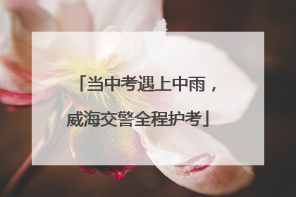 当中考遇上中雨，威海交警全程护考