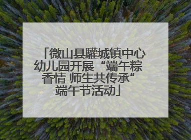 微山县驩城镇中心幼儿园开展“端午粽香情 师生共传承”端午节活动