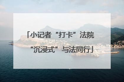 小记者“打卡”法院 “沉浸式”与法同行