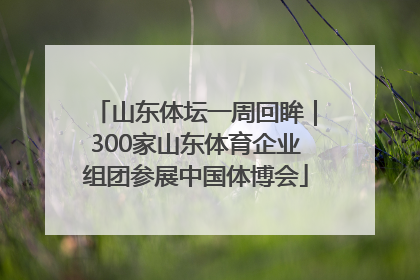 山东体坛一周回眸｜300家山东体育企业组团参展中国体博会