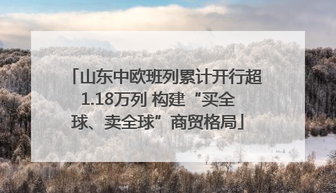山东中欧班列累计开行超1.18万列 构建“买全球、卖全球”商贸格局