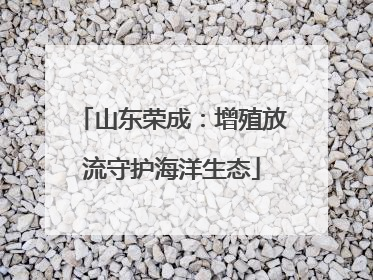 山东荣成：增殖放流守护海洋生态