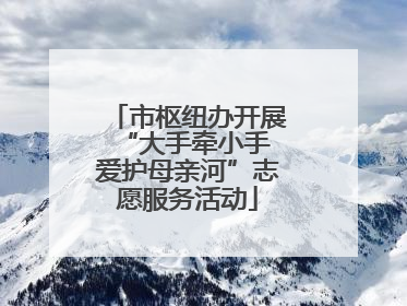 市枢纽办开展“大手牵小手 爱护母亲河”志愿服务活动