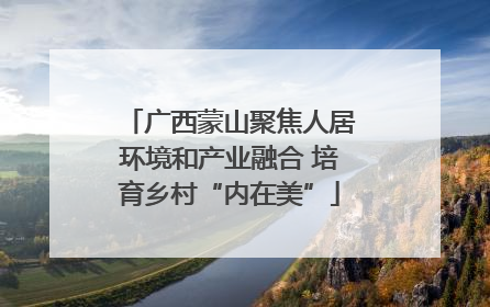 广西蒙山聚焦人居环境和产业融合 培育乡村“内在美”
