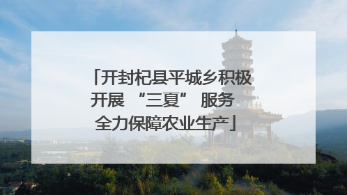 开封杞县平城乡积极开展 “三夏” 服务 全力保障农业生产