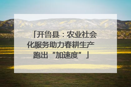 开鲁县：农业社会化服务助力春耕生产跑出“加速度”